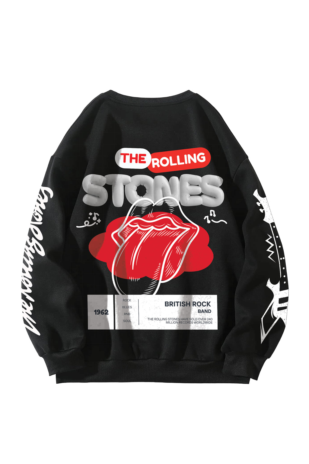 The Rolling Stones Designed Oversized Sweatshirt