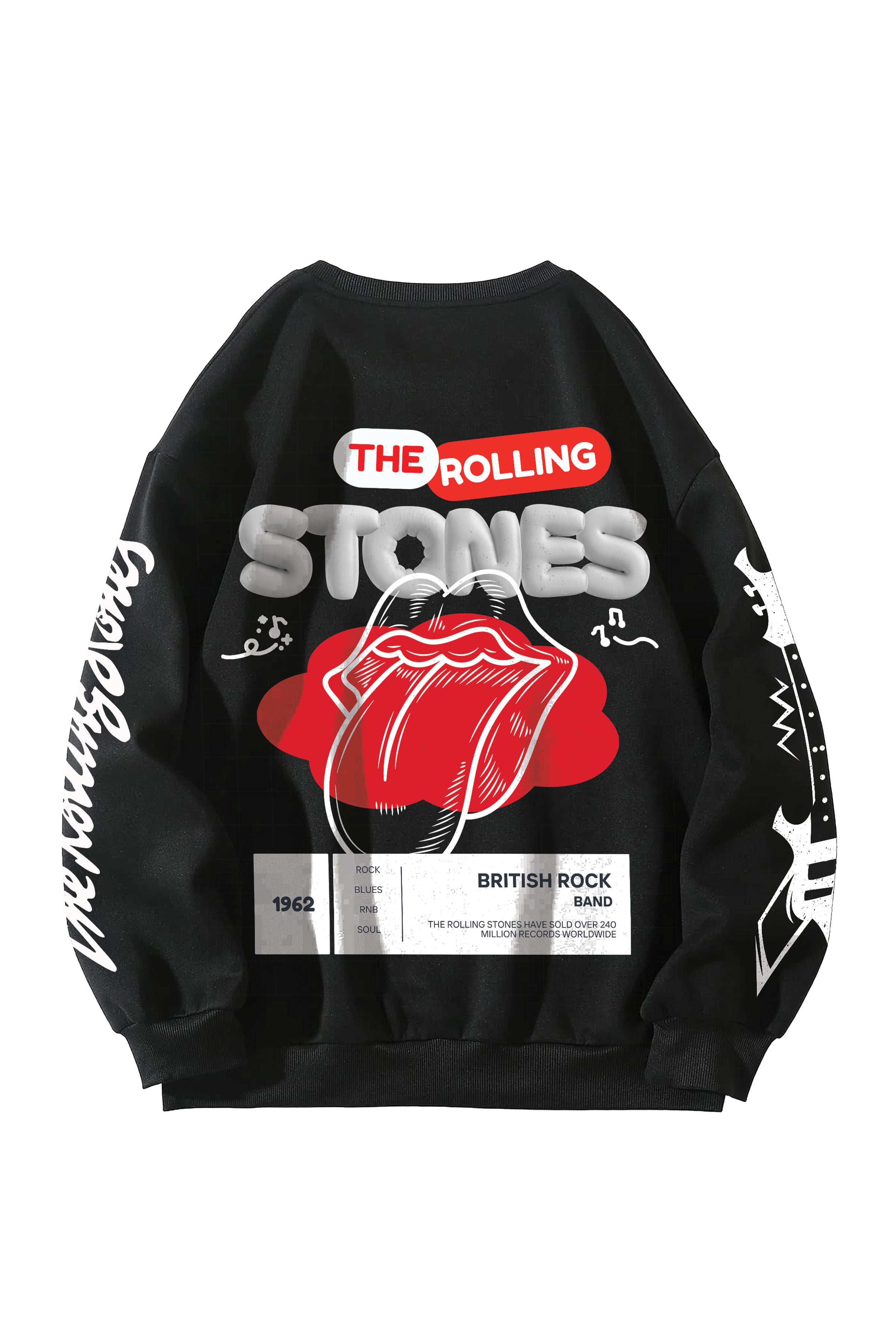 The Rolling Stones Designed Oversized Sweatshirt