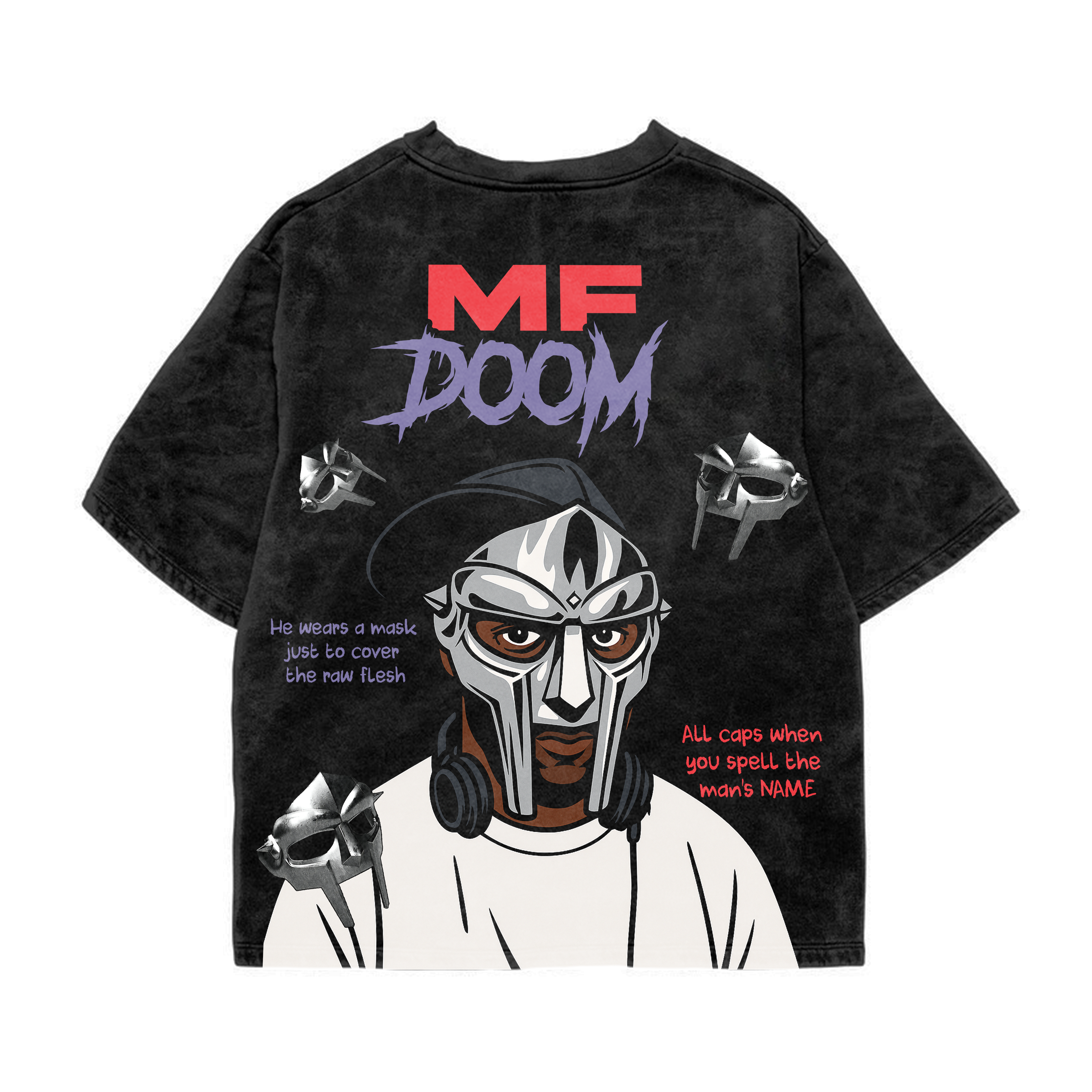 DOOM Legacy Acid Wash Oversized Tee
